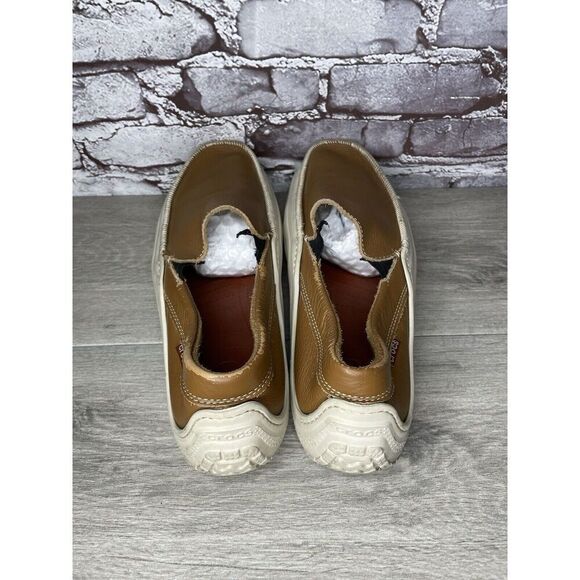 Crocs Brown Leather Vented Soles Cushioned Outdoor Loafers Men’s Sz 12M US/45EU - Picture 8 of 16